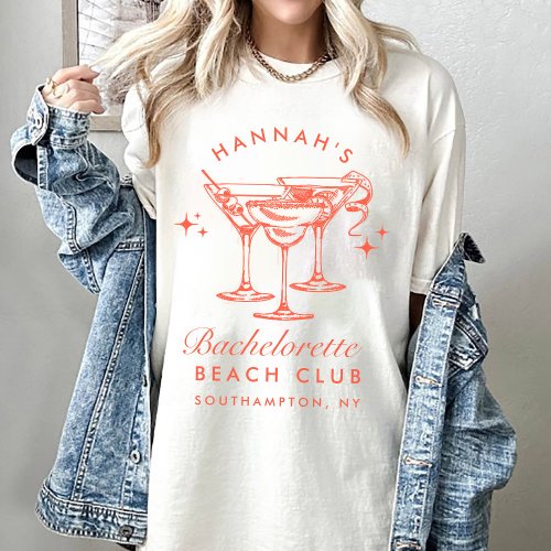 Bachelorette Retro Modern Minimalist Bridesmaid T_Shirt