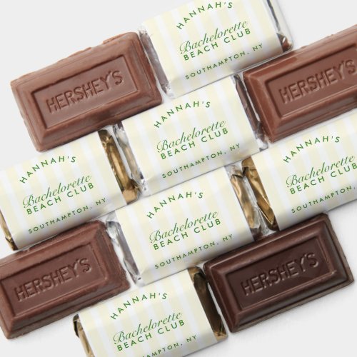 Bachelorette Retro Yellow  Green Personalized Hersheys Miniatures