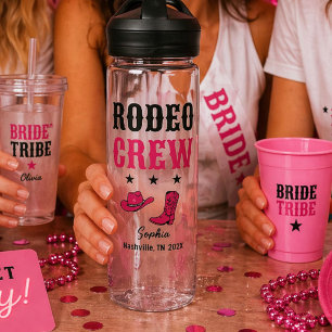 Bachelorette Rodeo Crew Western Cowgirl Party Water Bottle
