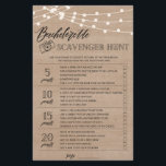 Bachelorette Scavenger Hunt bridal shower game Fly Flyer<br><div class="desc">Enjoy your bridal shower with these simple and cute games. Check out our collection for more bridal shower games in the same style. Please note that these games are not editable.</div>