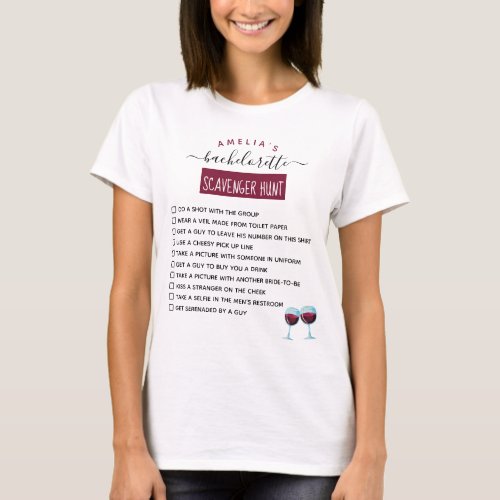 Bachelorette Scavenger Hunt T_Shirt