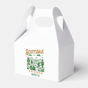 bachelorette scottsdale retro desert custom date favor boxes