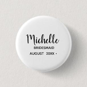 Bachelorette   Simple Stylish Script Bridesmaid    Button
