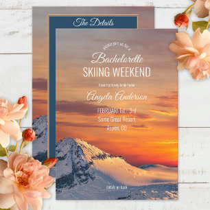 Bachelorette Skiing Weekend Itinerary Invitation