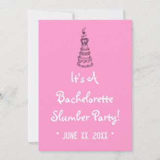 Bachelorette Slumber Party Custom Invite (Pink)