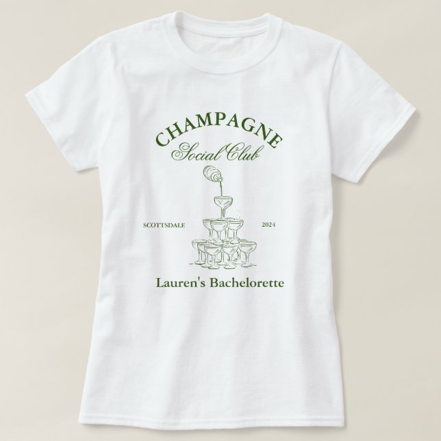 Bachelorette Social Club T-Shirt (Design Front)