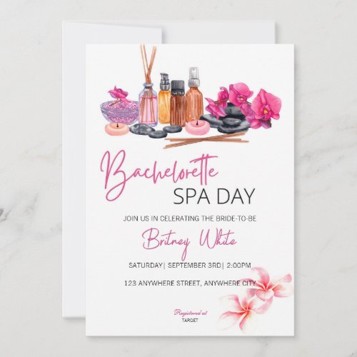 Bachelorette Spa Day Invitation