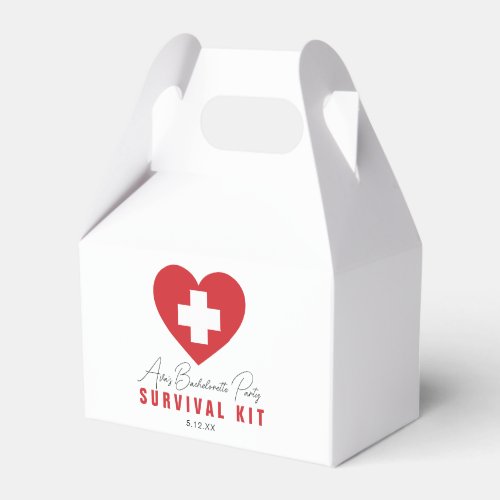 Bachelorette Survival Kit Personalized  Favor Boxes