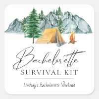 Bachelorette Survival Kit Rectangular Sticker