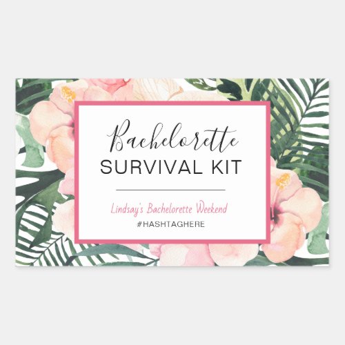 Bachelorette Survival Kit Rectangular Sticker