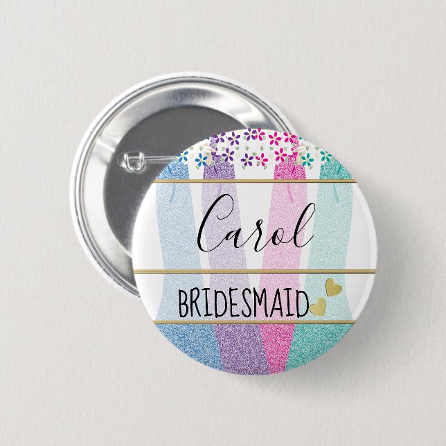 Bachelorette | Team Bride Party Button (Front & Back)