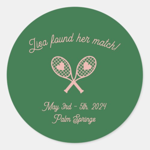 Bachelorette Tennis Sticker