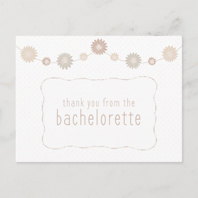 Bachelorette Thank You Postcard (Front)