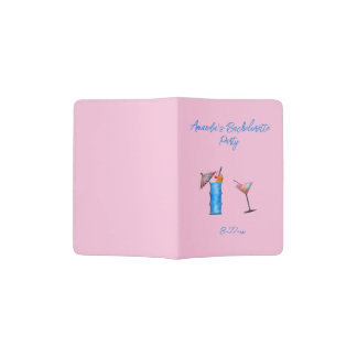 Bachelorette Trip Martini Spiked Punch Custom Passport Holder