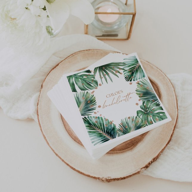 Bachelorette Tropical & Diamond Modern Napkins (Bachelorette Tropical & Diamond Modern Napkins)