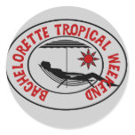 Bachelorette Tropical Weekend Tshirts and Gifts Classic Round Sticker