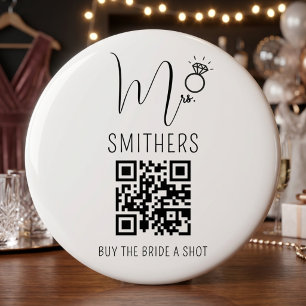 Bachelorette Venmo QR Code Buy the Bride A Drink  Button