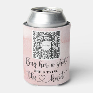 Bachelorette Venmo QR code Buy The Bride A Drink C Can Cooler