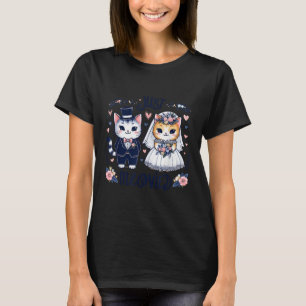Bachelorette Wedding Party Bride Groom Cats Just M T-Shirt