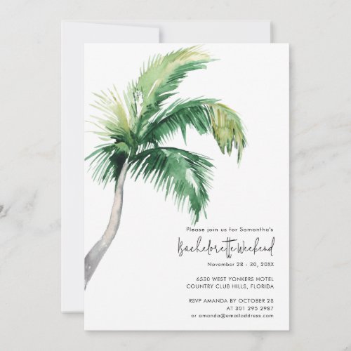 Bachelorette Weekend and Itinerary Invitation