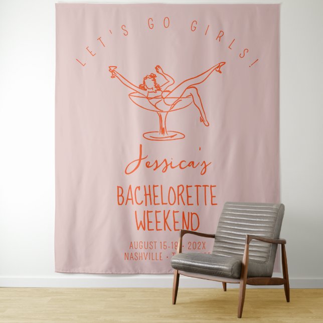 Bachelorette weekend Backdrop Photo booth (In Situ)