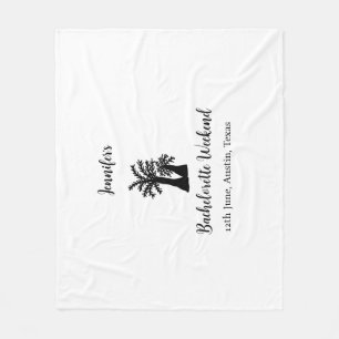 Bachelorette weekend coconut tree club add name  fleece blanket
