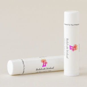 Bachelorette weekend coconut tree club add name  lip balm