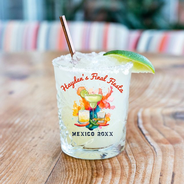 Bachelorette Weekend Final Fiesta Personalized  Shot Glass (Creator Uploaded)