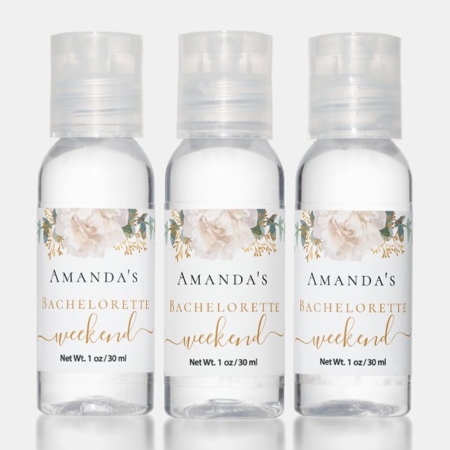 Bachelorette weekend floral eucalyptus greenery hand sanitizer (Set)