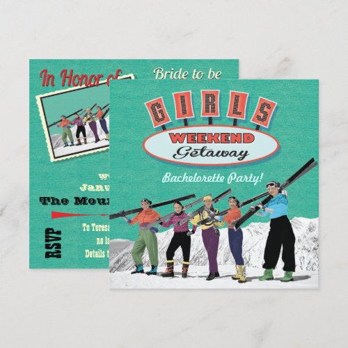 Bachelorette Weekend Getaway Party Invitations