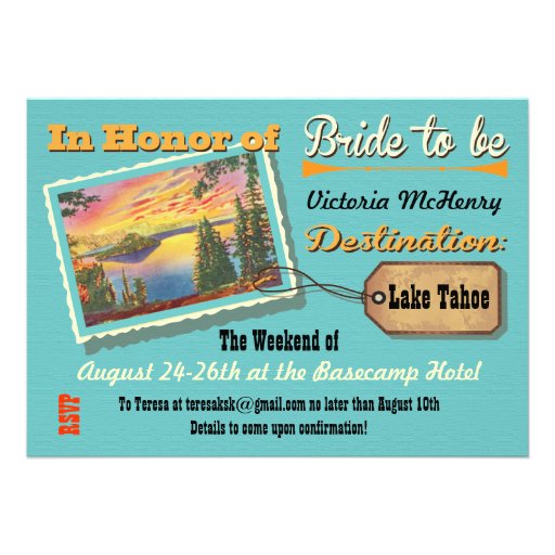 Weekend Getaway Invitation Wording 6