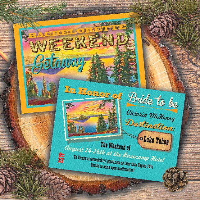 Bachelorette Weekend Getaway Party Invitations (Creator Uploaded)