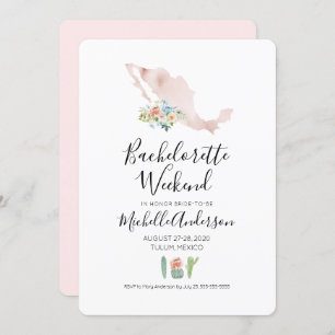Bachelorette Weekend in Mexico Invitation