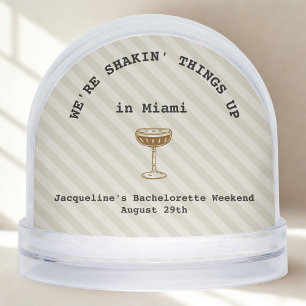 Bachelorette Weekend Invitation Confetti Snow Globe