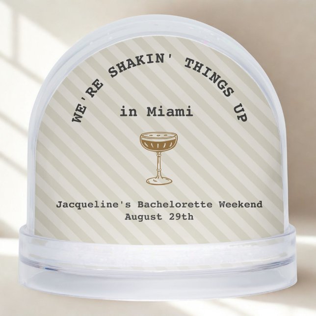 Bachelorette Weekend Invitation Confetti Snow Globe (Confetti Globe Bach Party Invite)