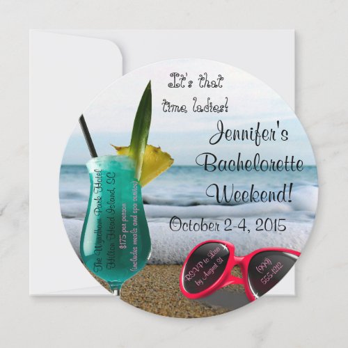 Bachelorette Weekend Invitation with Itinerary