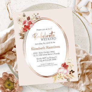 Bachelorette Weekend Itinerary Budget Invitation