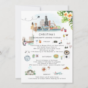 Bachelorette Weekend Itinerary   Chicago Invitation