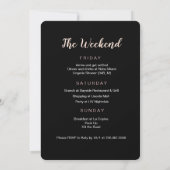 Bachelorette Weekend Itinerary Invitation (Back)