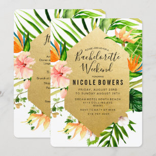 Bachelorette Weekend Itinerary Invitation