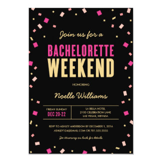 Bachelorette Weekend Itinerary Invitation