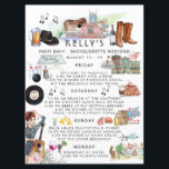 Bachelorette Weekend Itinerary | Nashville Invitation<br><div class="desc">You're getting married! Or your best friend is. Either way, you get to plan a dream vacation with your BFFs. Take your “last fling before the ring” on the road with a unforgettable trip. Our watercolor travel itinerary cards will have the girls packing their bags for an unforgettable weekend!!! Add...</div>