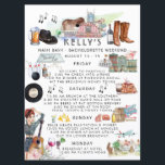 Bachelorette Weekend Itinerary | Nashville Invitation<br><div class="desc">You're getting married! Or your best friend is. Either way, you get to plan a dream vacation with your BFFs. Take your “last fling before the ring” on the road with a unforgettable trip. Our watercolor travel itinerary cards will have the girls packing their bags for an unforgettable weekend!!! Add...</div>