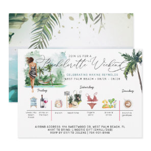 Bachelorette Weekend Itinerary | Palm Beach Invitation