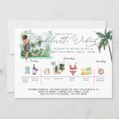 Bachelorette Weekend Itinerary | Palm Beach Invitation (Front)