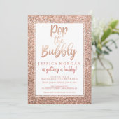 Bachelorette Weekend Itinerary Rose Gold Invitation (Standing Front)