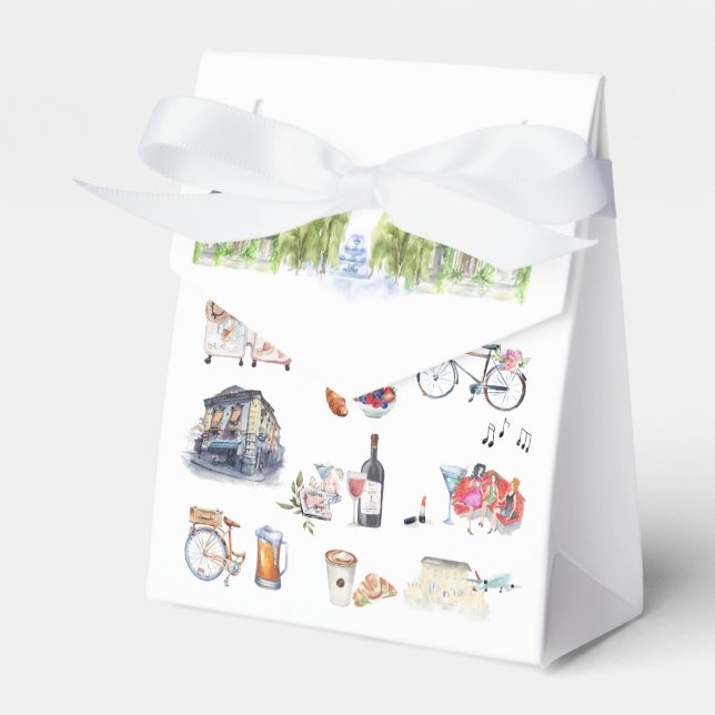 Bachelorette Weekend Itinerary | Savannah, Georgia Favor Boxes (Front Side)