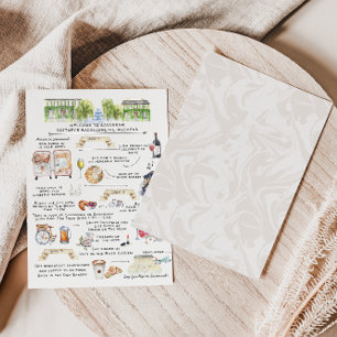 Bachelorette Weekend Itinerary Savannah, Georgia Invitation Postcard