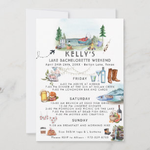 Bachelorette Weekend Itinerary   Summer Camp Invitation