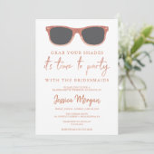Bachelorette Weekend Itinerary Sunglasses Invitation (Standing Front)